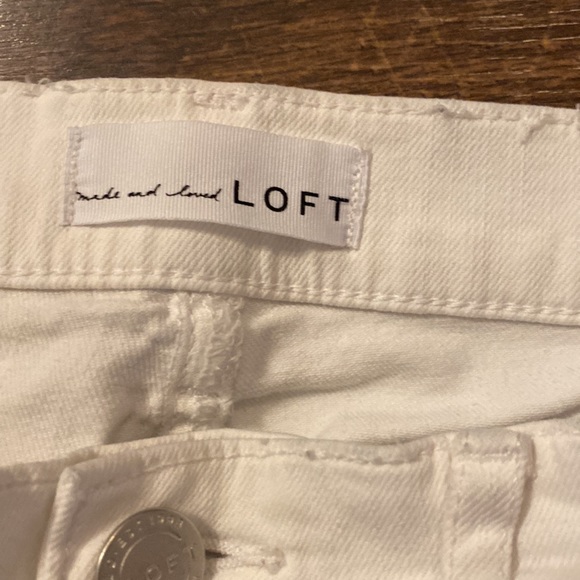 The Loft white skinny jeans like new size 28 - Picture 3 of 5